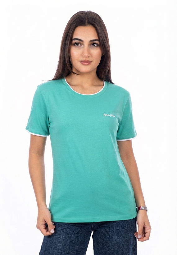 تیشرت زنانه KD کد 3405 مدل آستین نوار دار